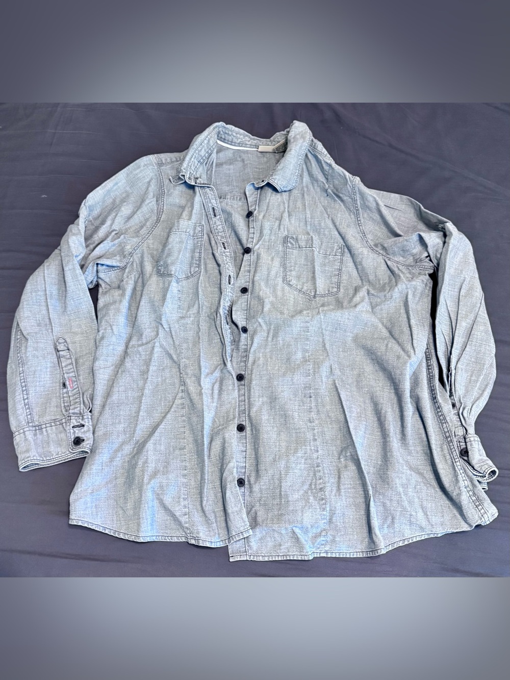 L.L.Bean Chambray Denim Lightweight Button Down Shirt Size 2X Plus